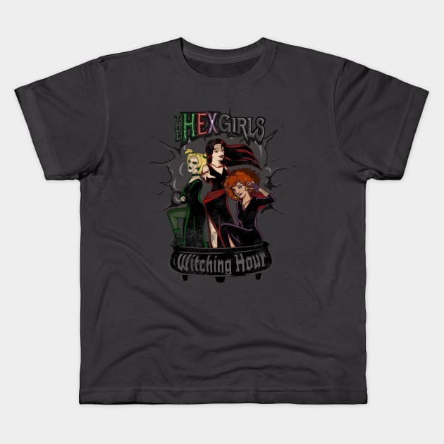 Hex Girls Band (Distressed) Kids T-Shirt by ConfusionCafé